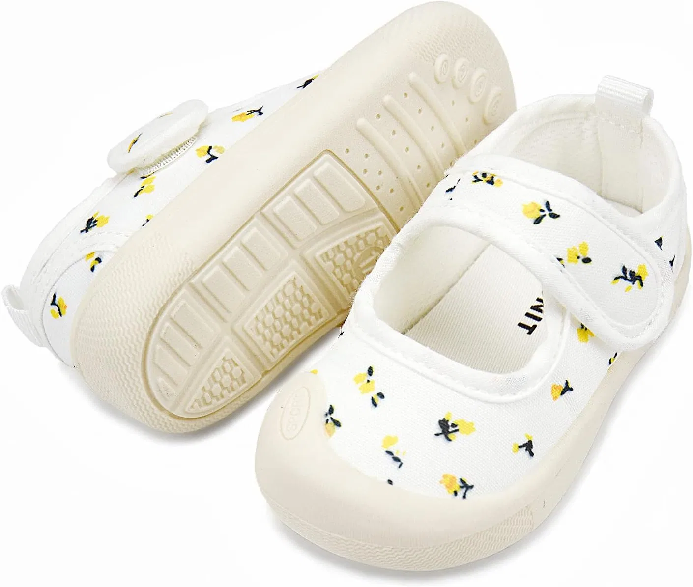 Детские кеды для девочек из холста с моделью Mary Jane OAISNIT, Yellow — фото 3