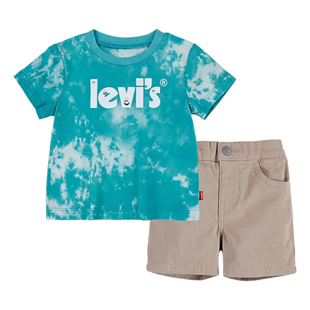 Носки Levi's Tie Dye Logo, зеленый