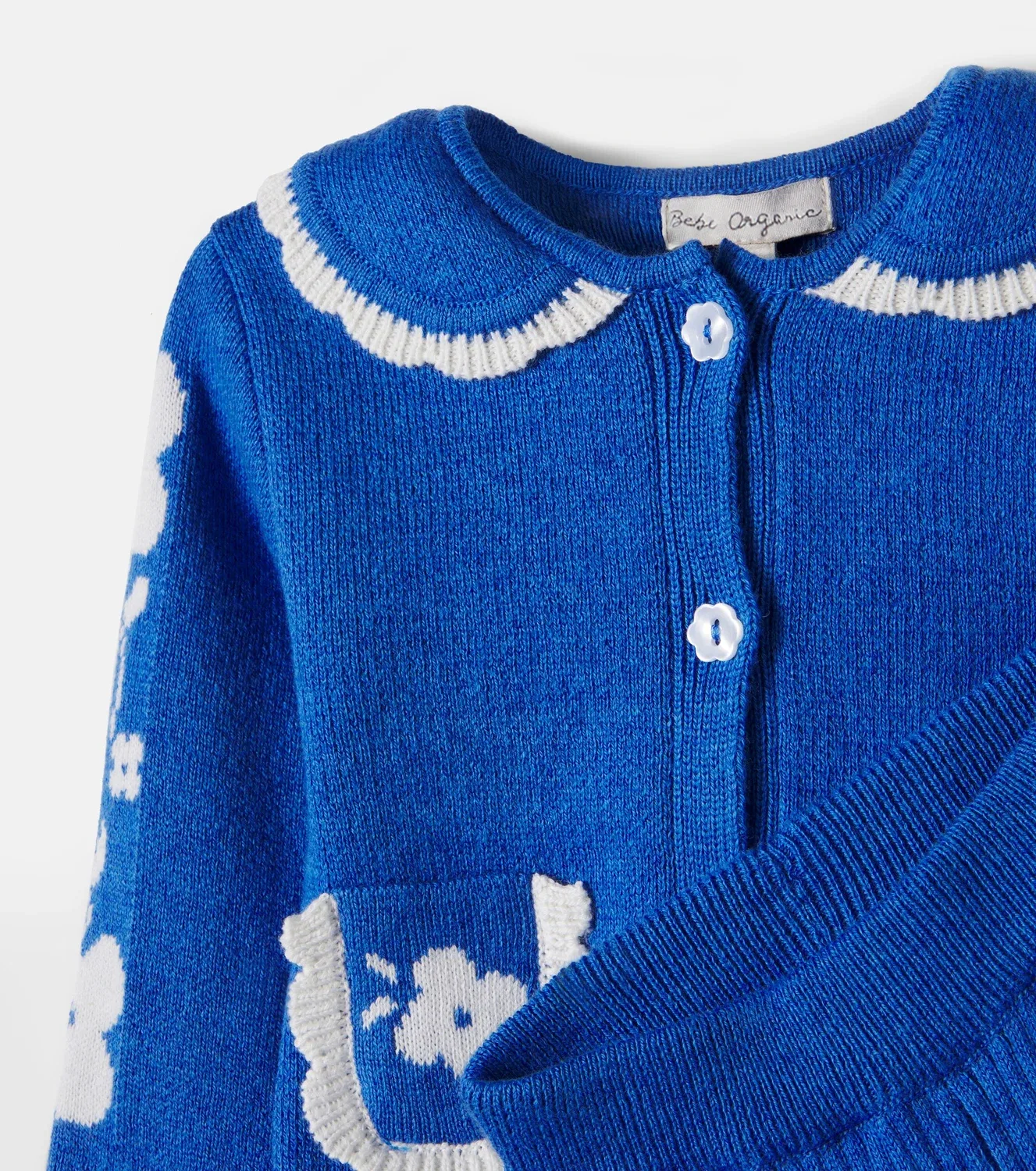 Комплект из кардигана и брюк Nordic Knit Bebe Organic, синий — фото 3