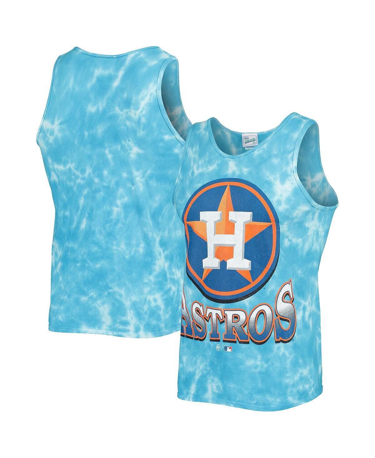 

Мужская майка '47 blue houston astros big leaguer tubular tie-dye '47 Brand, синий