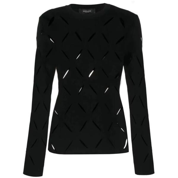 

Футболка cut-out knitted jumper Versace, черный