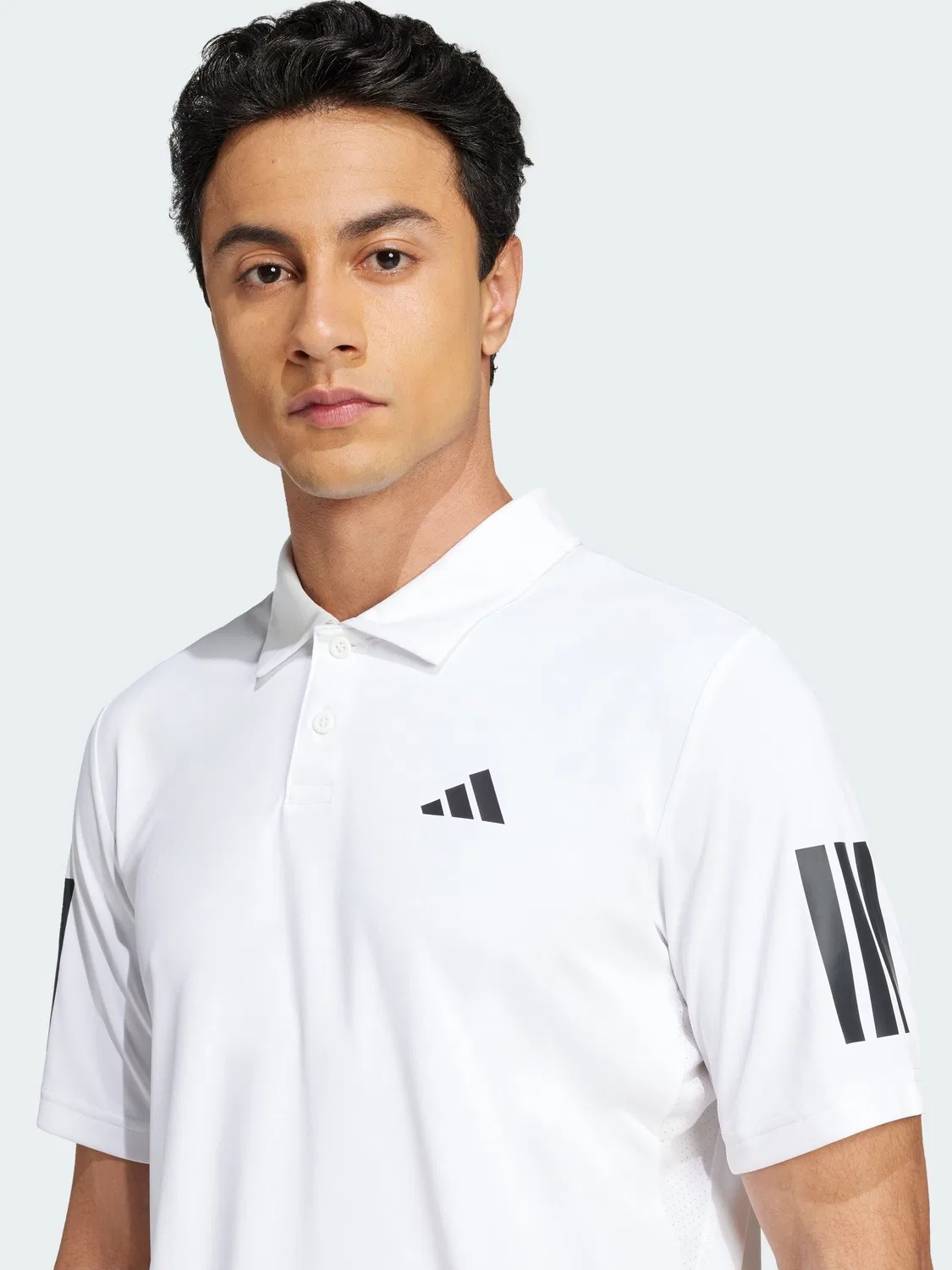 Поло теннисное Club Tennis 3-Stripes adidas, белый — фото 3