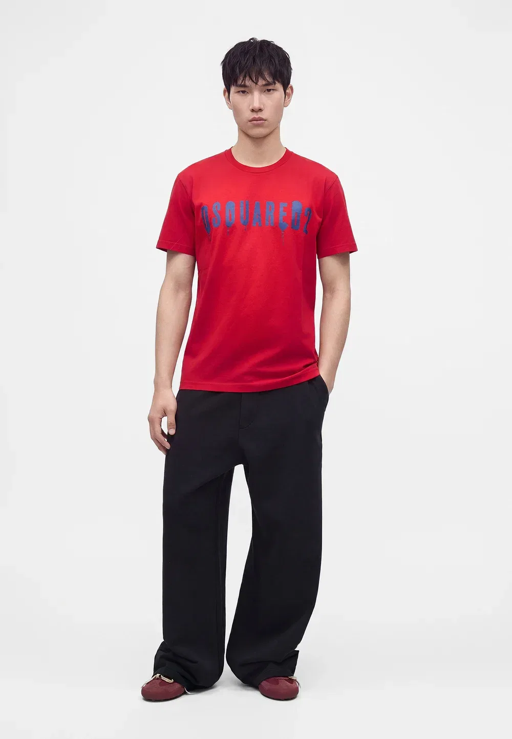 Футболка с принтом Dsquared2, Red/Dark Navy — фото 2
