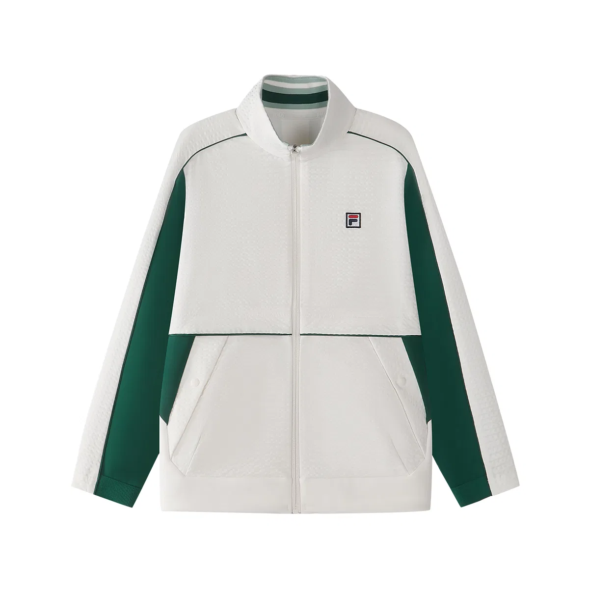 Детская куртка с воротником-стойкой, средней растяжимости, Heron White, FILA KIDS