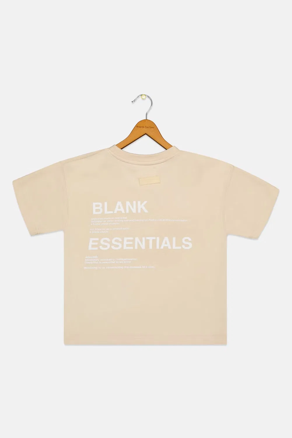 Футболка с коротким рукавом с логотипом бренда Blank Essentials, бежевый — фото 3