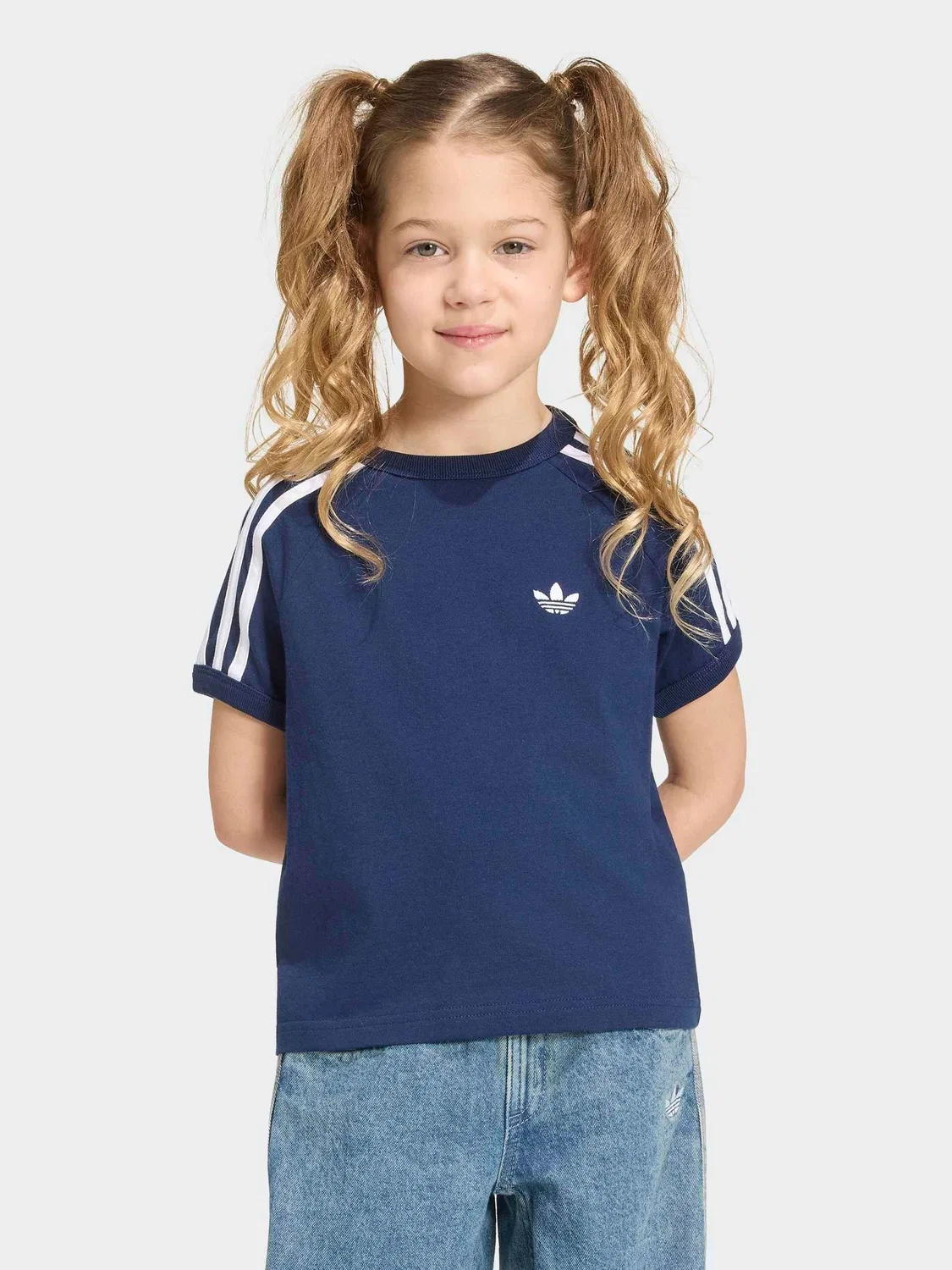 Футболка с тремя полосками, adidas Originals, синий