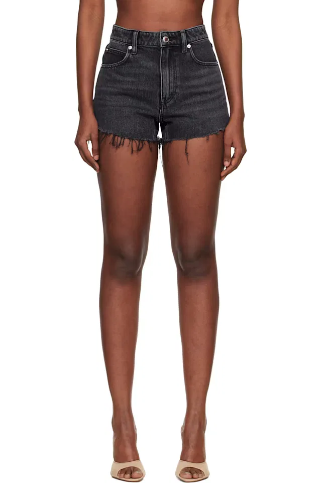 Черные джинсовые шорты Alexander Wang
