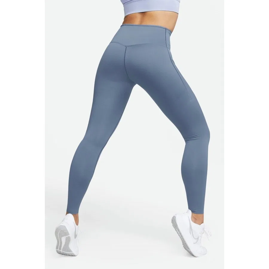 Женские леггинсы для тренировок с высокой посадкой и 6 карманами Nike Go Firm Support High Rise Full Length, Темно-синий — фото 2