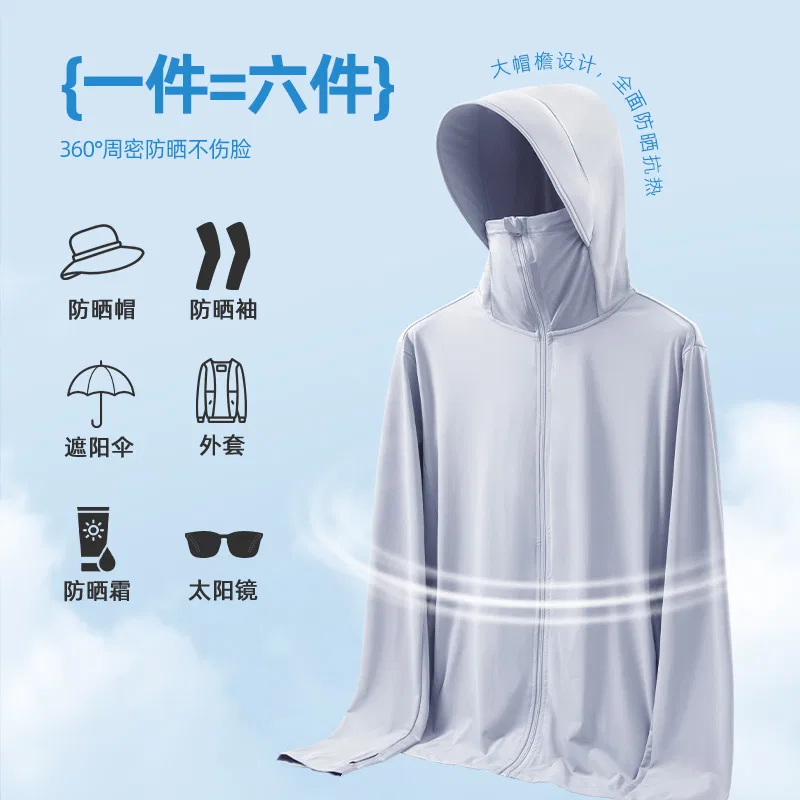 Детская ветровка с защитой UPF50+ MINISO, White (B Flower Language Line Chest Logo) — фото 4
