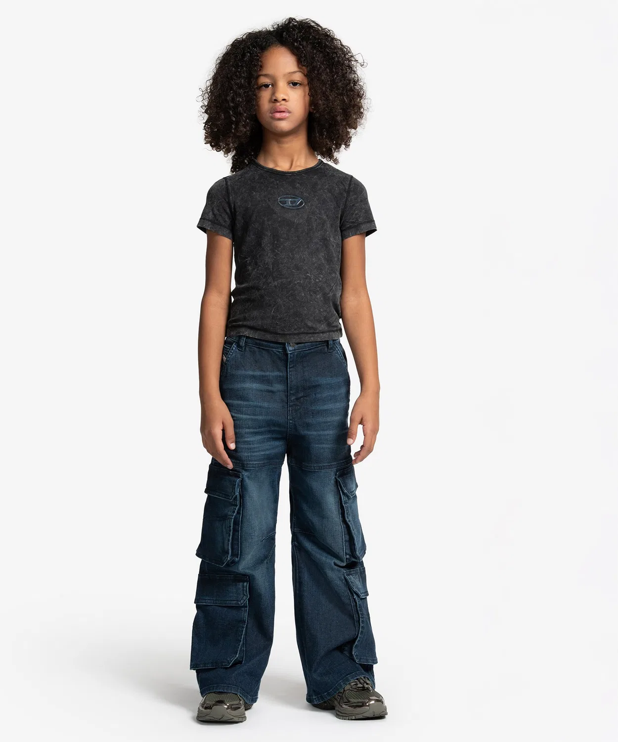 Детские джинсы прямого кроя с карманами Wide Fit DIESEL KIDS, Indigo Blue — фото 2