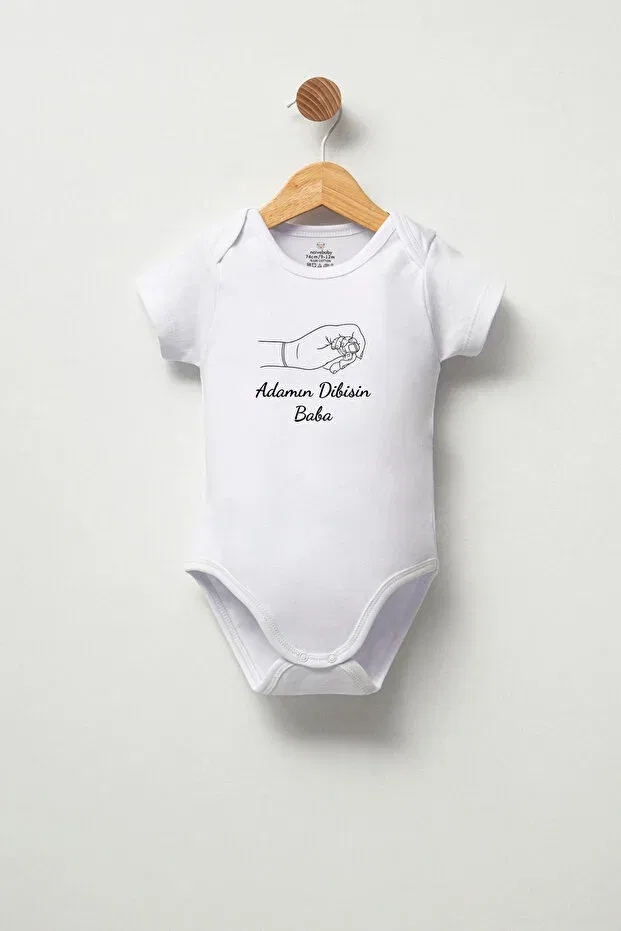 Детское боди для новорожденных хлопковое Man's Underwear Dad Generic Brands, White
