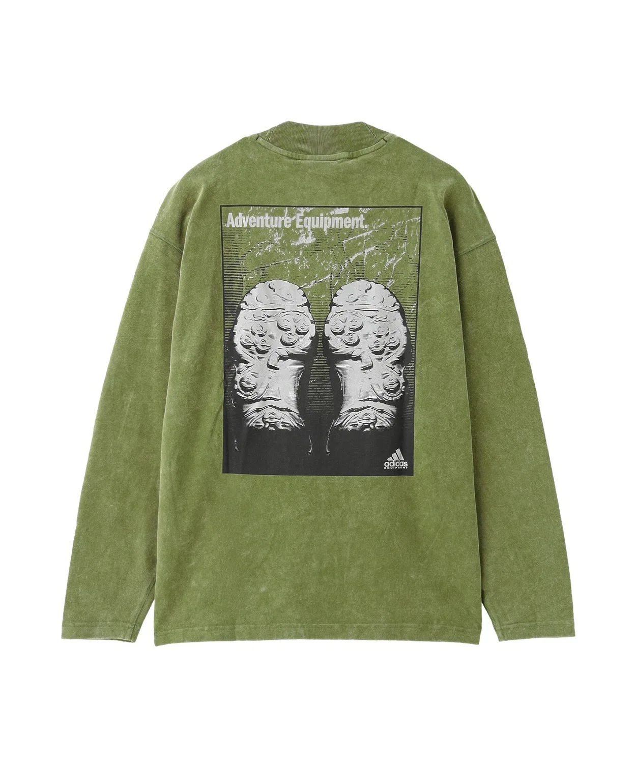 Мужская футболка с длинным рукавомс принтом EQT Graphic Tee Adidas Originals, Olive
