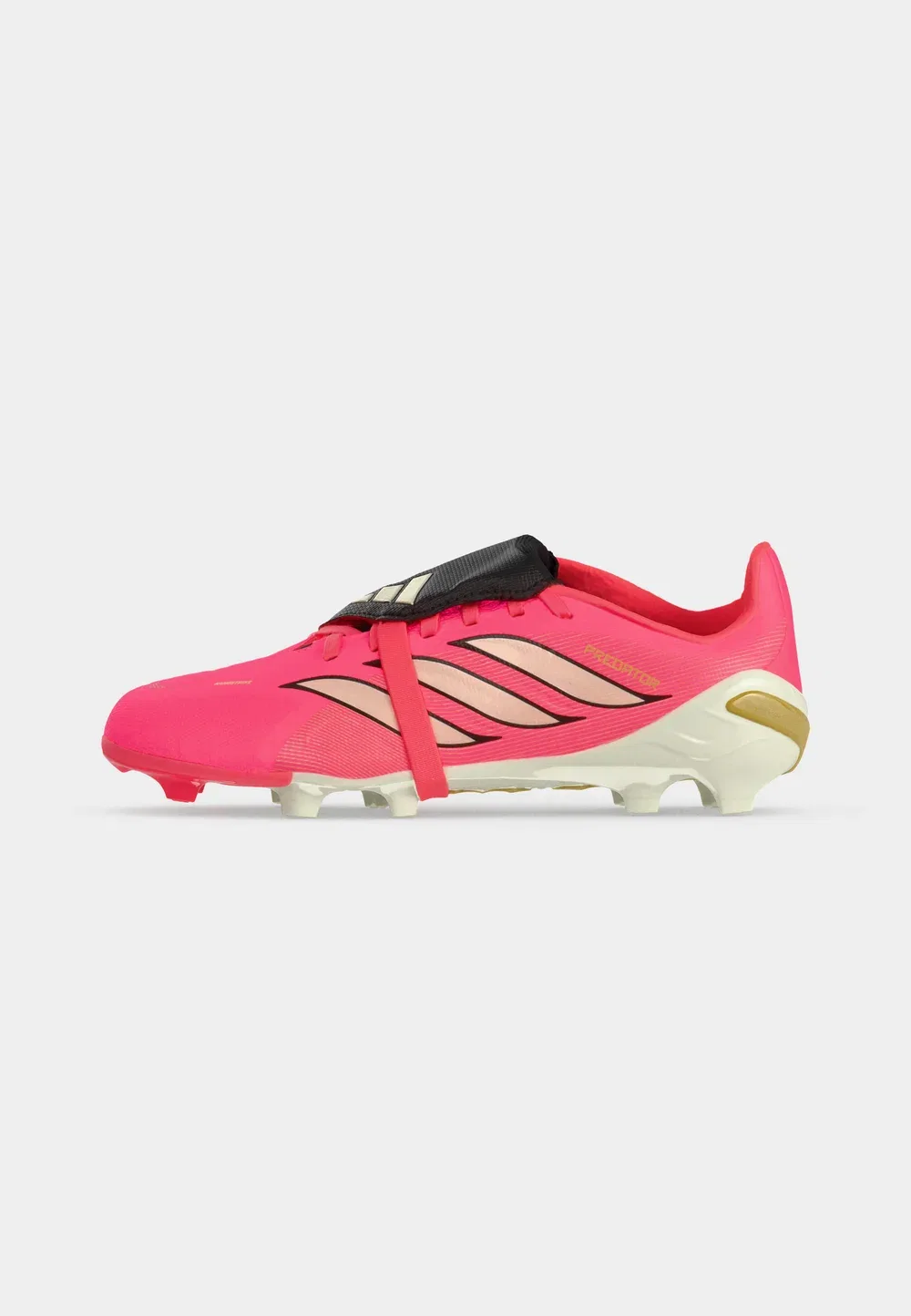Футбольные бутсы Predator League с откидным язычком, унисекс, для твердого грунта Adidas Performance, Solar Turbo/Thermal Chrome/Core Black — фото 2
