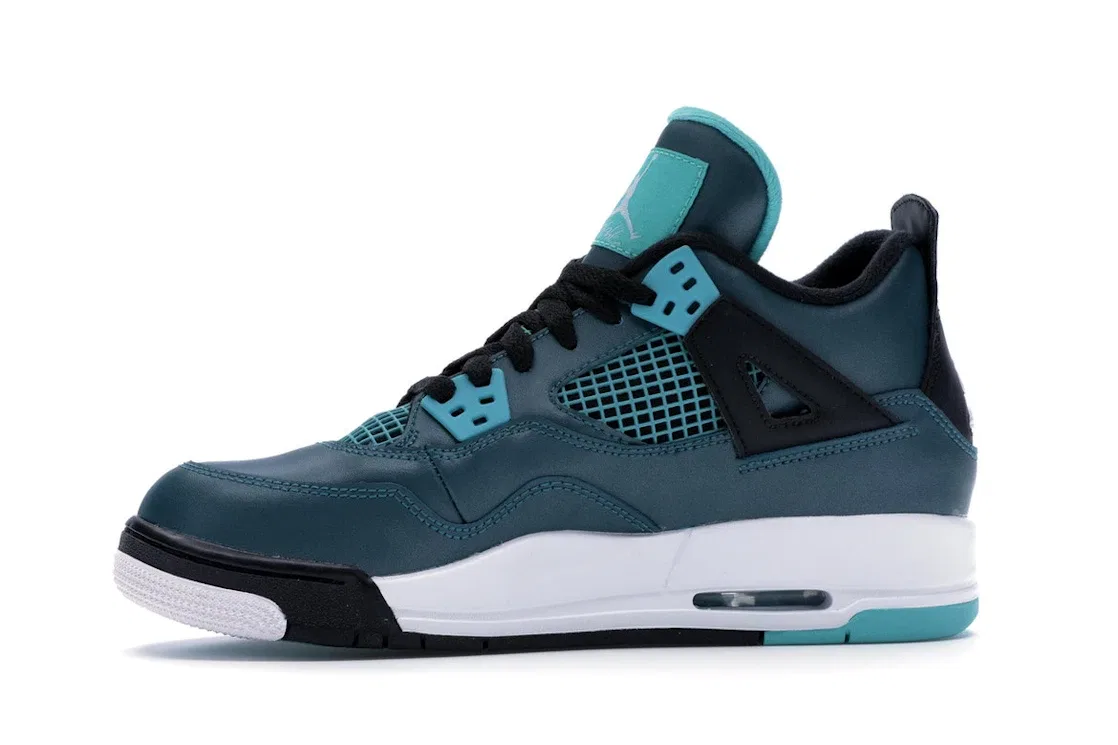 Детские кроссовки Lifestyle с яркими акцентами Jordan 4 Retro Teal, Teal/White-Black — фото 3