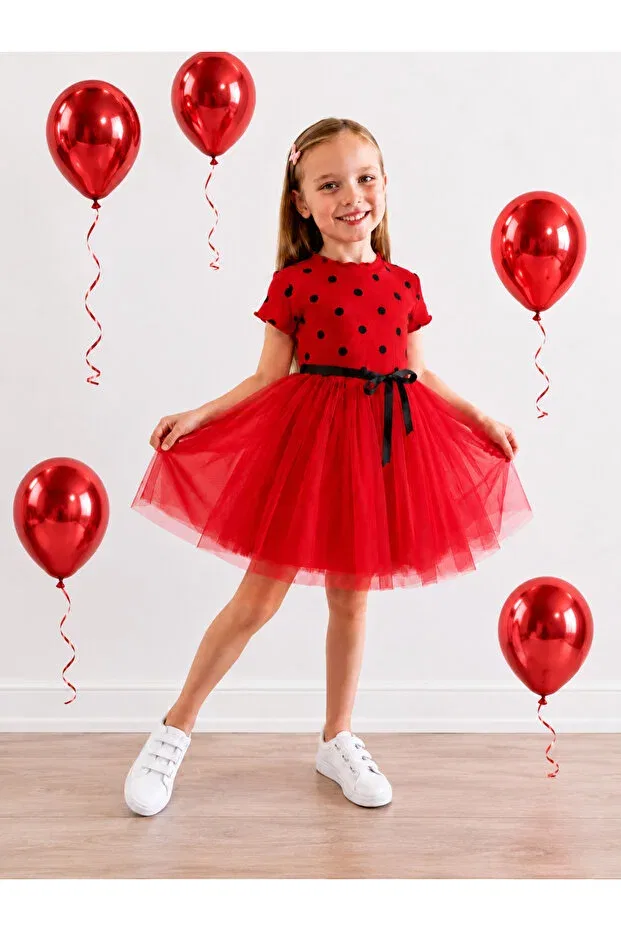 Детское платье для девочек хлопковое Minimio Kids, Red