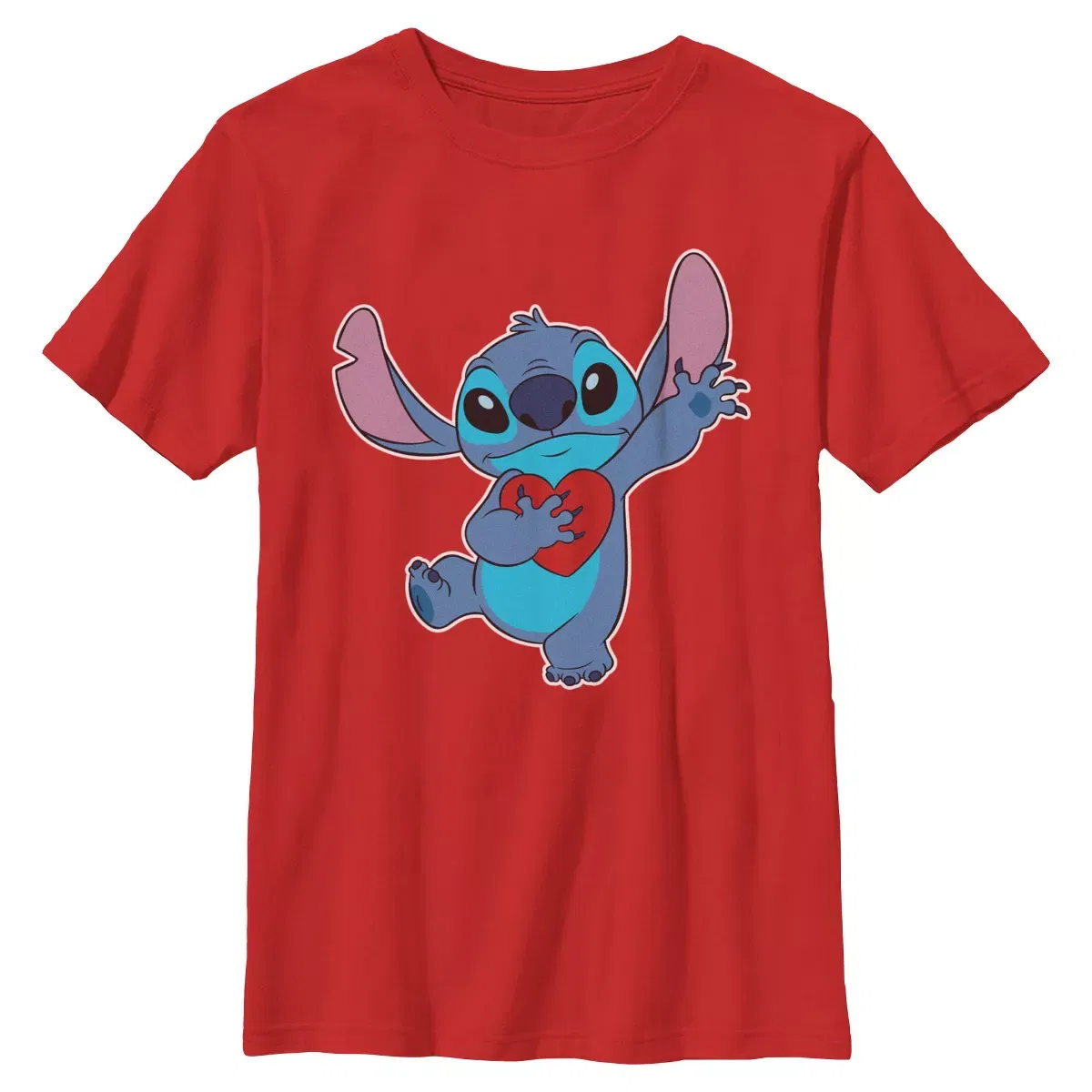 Детская футболка с принтом Ohana Heart Lilo & Stitch, Red