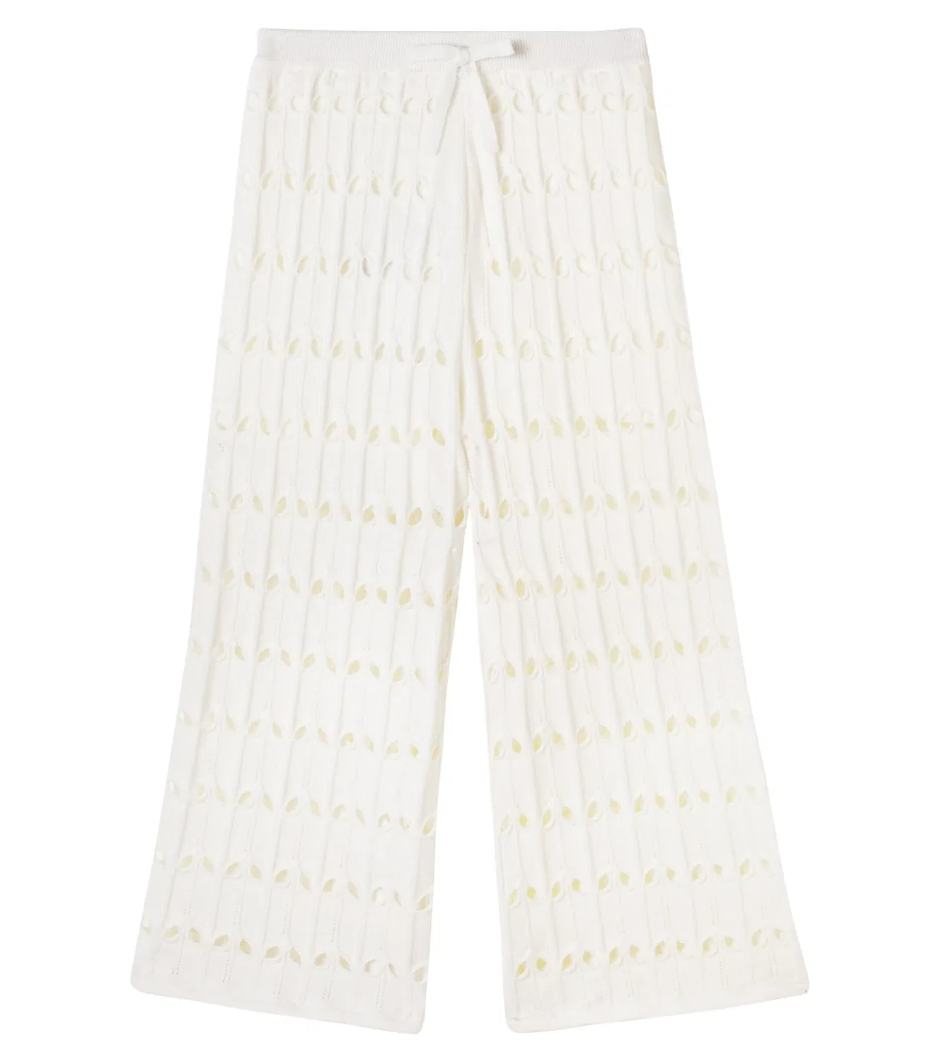 Вязаные брюки Zimmermann Kids, белый
