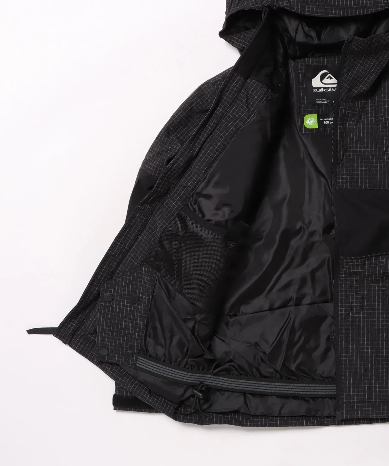Детская горнолыжная куртка с капюшоном, модель HIGH IN THE HOOD YOU Quiksilver, Black — фото 4