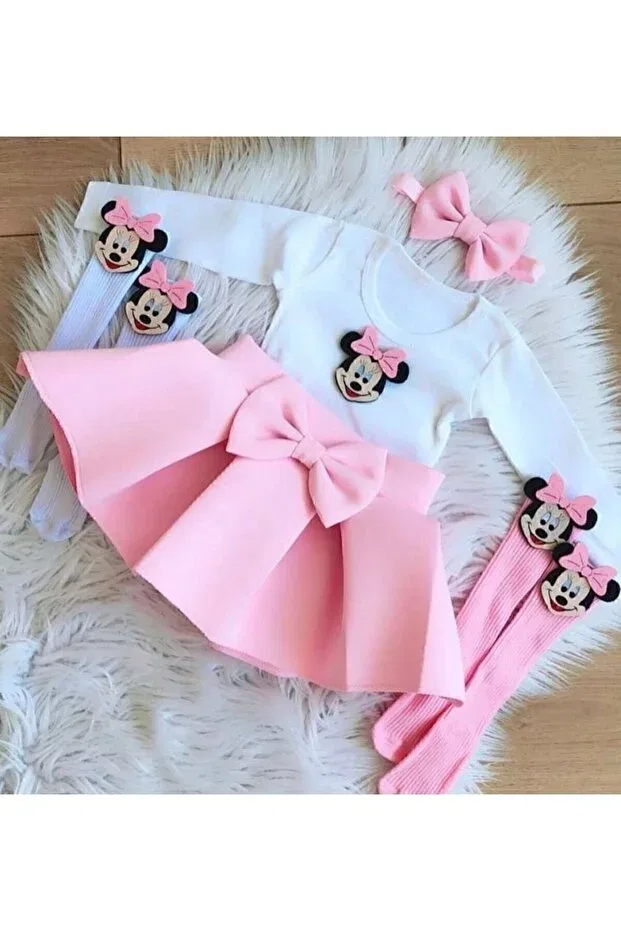 Детский комплект для девочек с принтом Birthday Set Kokosh Kidss, Pink