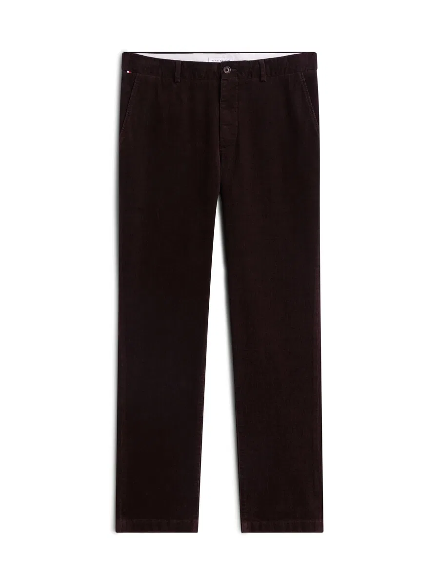Брюки-чиносы TOMMY HILFIGER Slim fit 'DENTON' темно-коричневого цвета