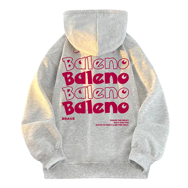 Детский худи унисекс на молнии с капюшоном BALENO, White Heather Gray
