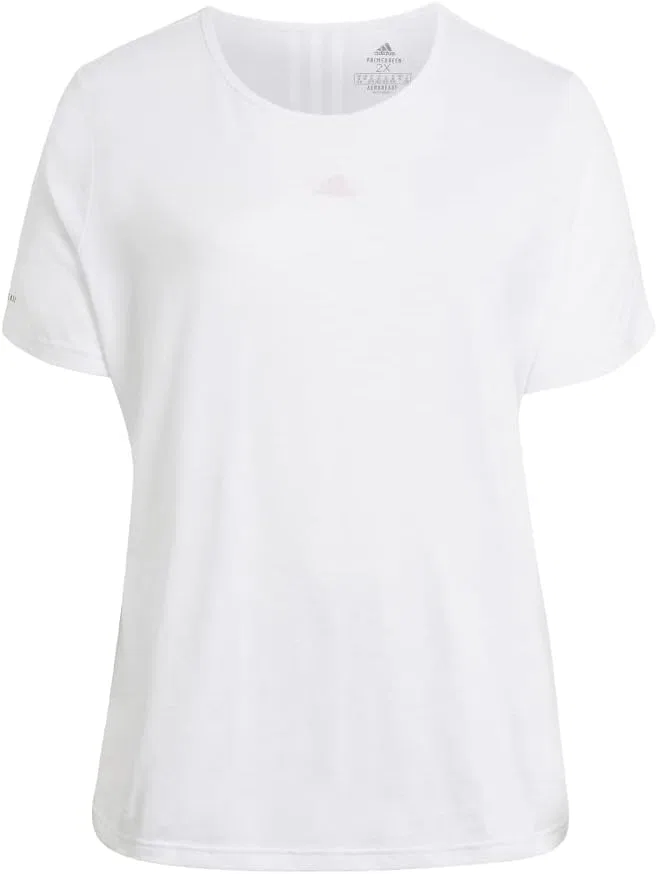 Женская фитнес футболка AEROREADY adidas, White/Clear Pink