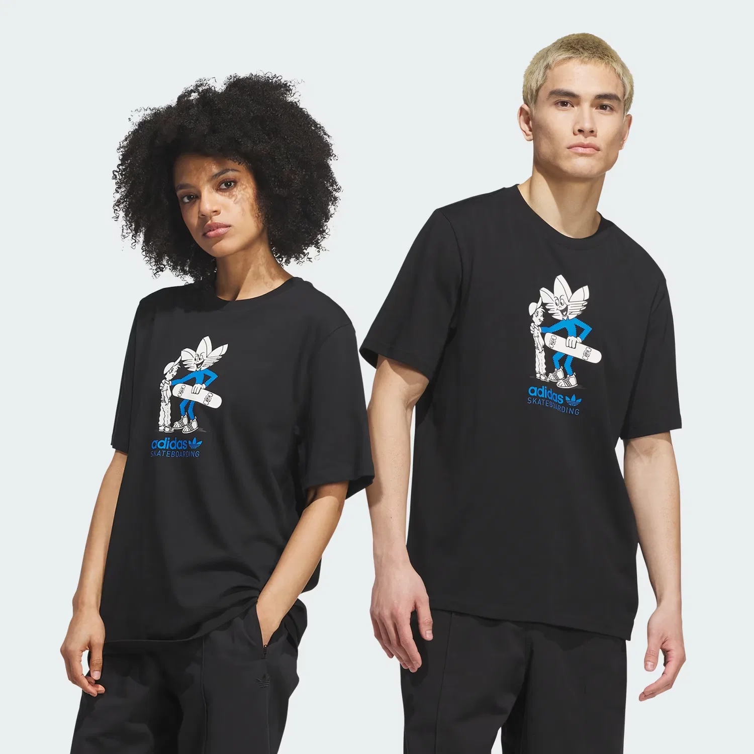 Футболка с принтом Skateboarding Push Adidas Originals, черный
