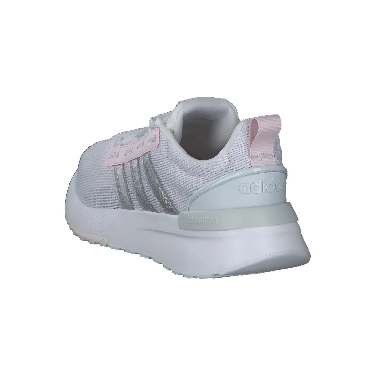 Детские кроссовки для мальчиков с закрытым носком Racer Tr21k Adidas, Ftwr White Blue Tint S18 Almost Pink — фото 4