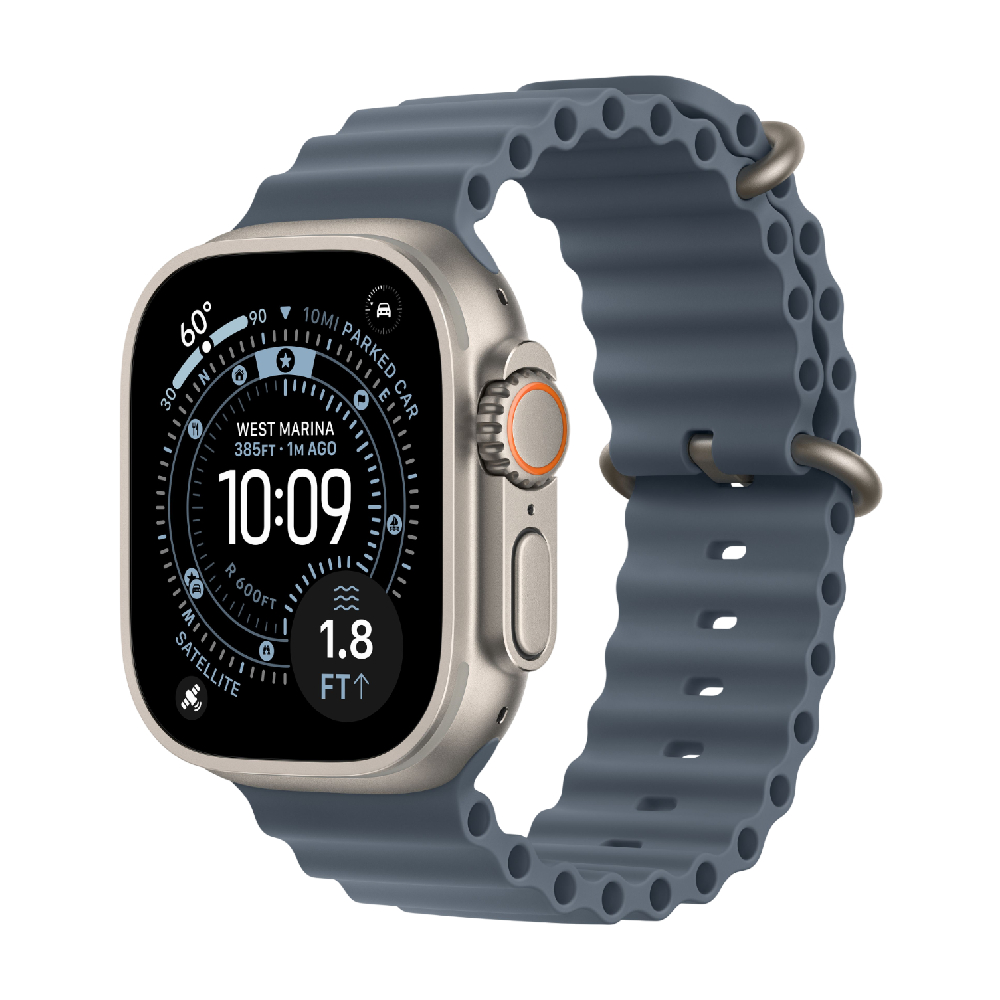 

Умные часы Apple Watch Ultra 3, 49 мм, GPS+Cellular, Natural Titanium Case/Anchor Blue Ocean Band, Титановый, Умные часы Apple Watch Ultra 3, 49 мм, GPS+Cellular, Natural Titanium Case/Anchor Blue Ocean Band