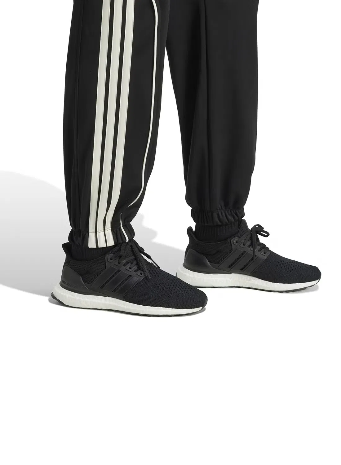 Костюм спортивный гладкий 3-Stripes Adidas, черный — фото 4