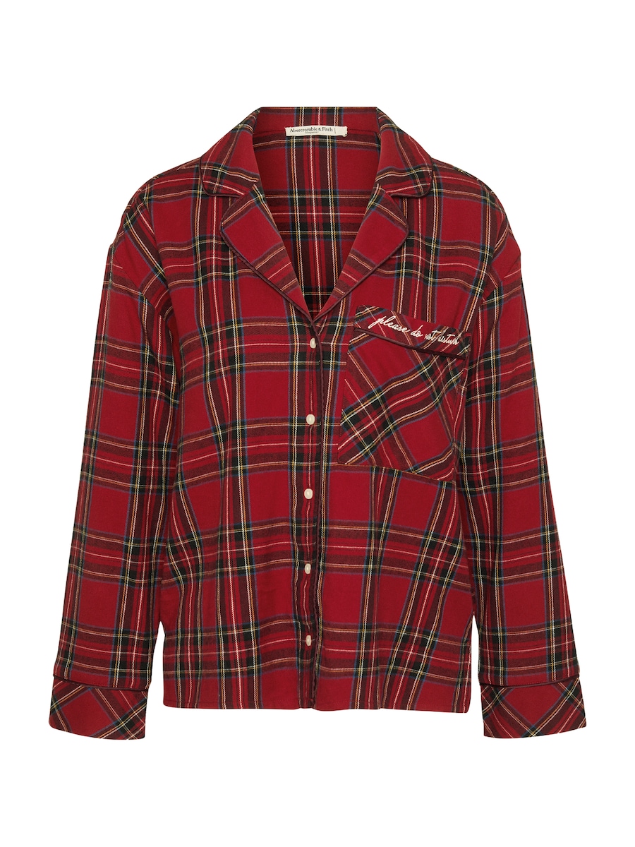 

Пижамная рубашка Abercrombie & Fitch, красный/темно-красный