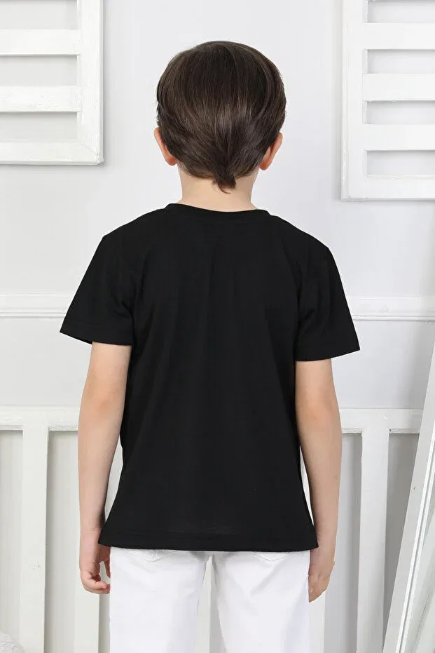 Детский комплект футболок с круглым вырезом Newkids, Black — фото 4