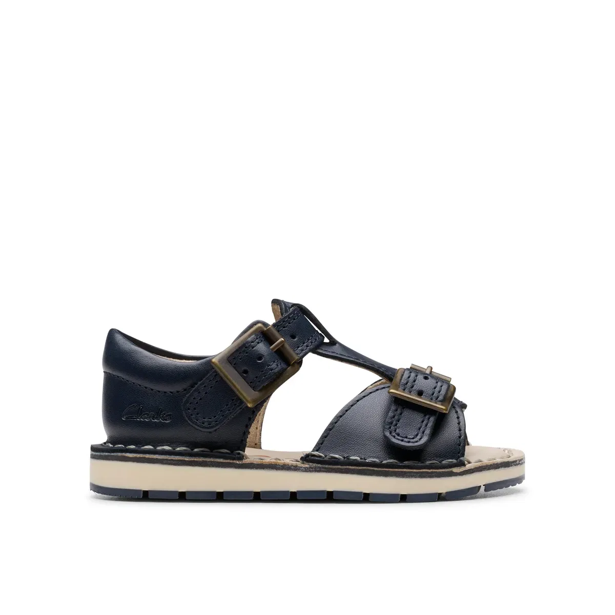 Детские сандалии-плоскости из кожи Navy Clarks, Blue