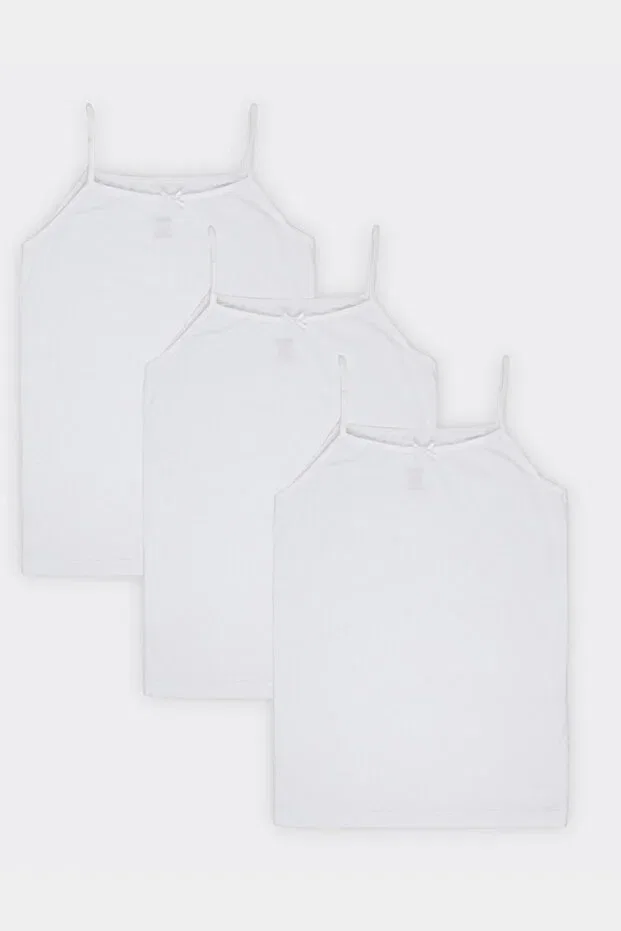 Детское для девочек белье с бретельками 3 шт Panço, White