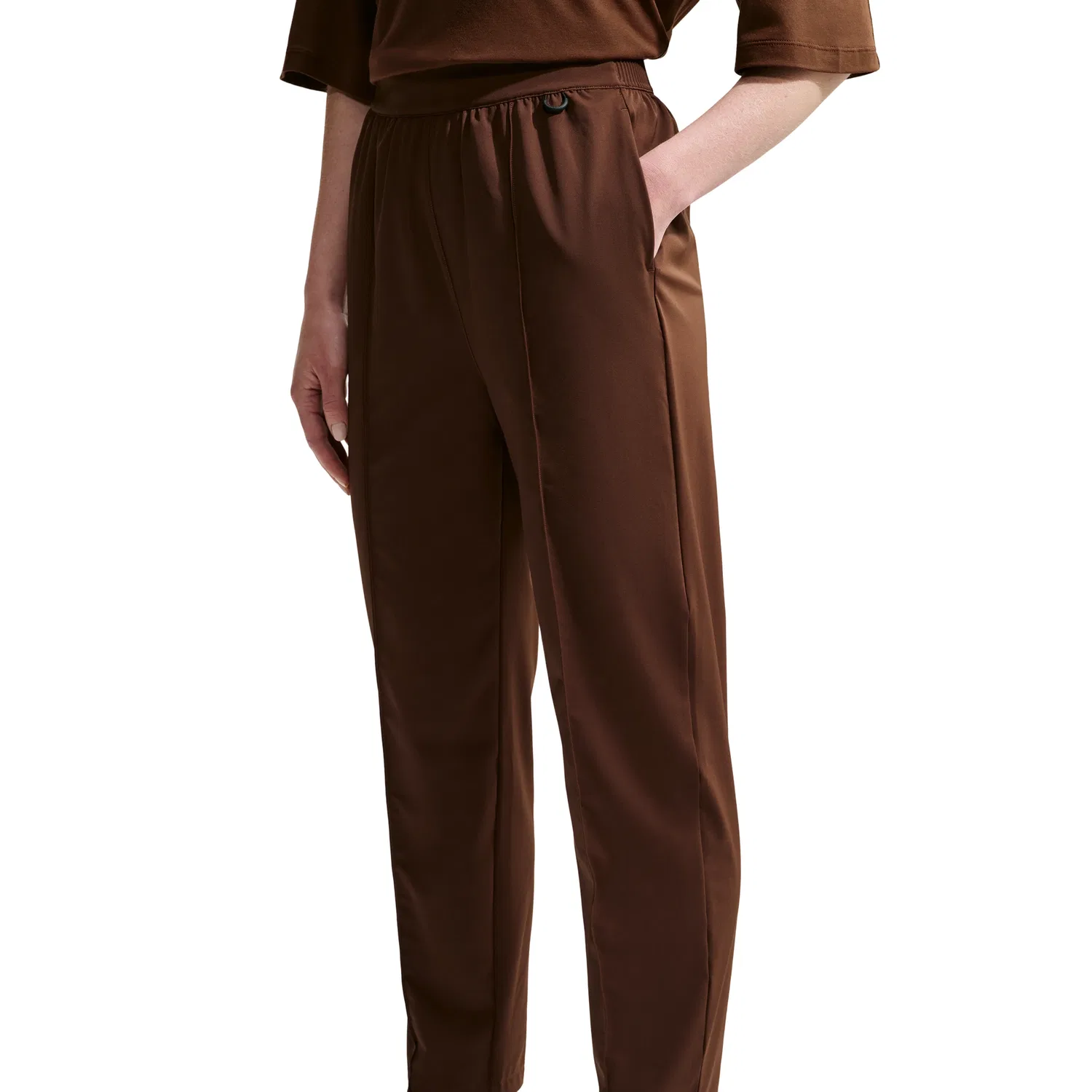 Женские брюки 24.7 PerfectStretch Dri-FIT UV Protection High-Rise Tapered Pants 'Cacao Wow Mosswood Brown' Nike, Cacao Wow/Mosswood Brown — фото 2