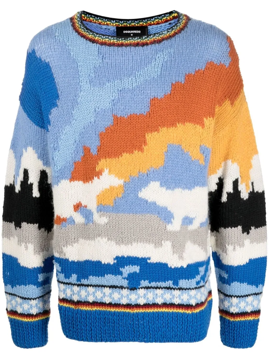 Джемпер с Интарсией DSQUARED2, синий