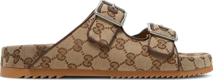 

Сандалии Gucci Slide Sandal Strap Beige Monogram, бежевый