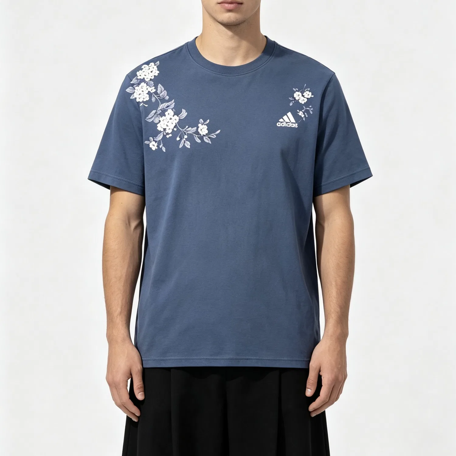 Женская футболка с принтом Adidas, Blue — фото 4