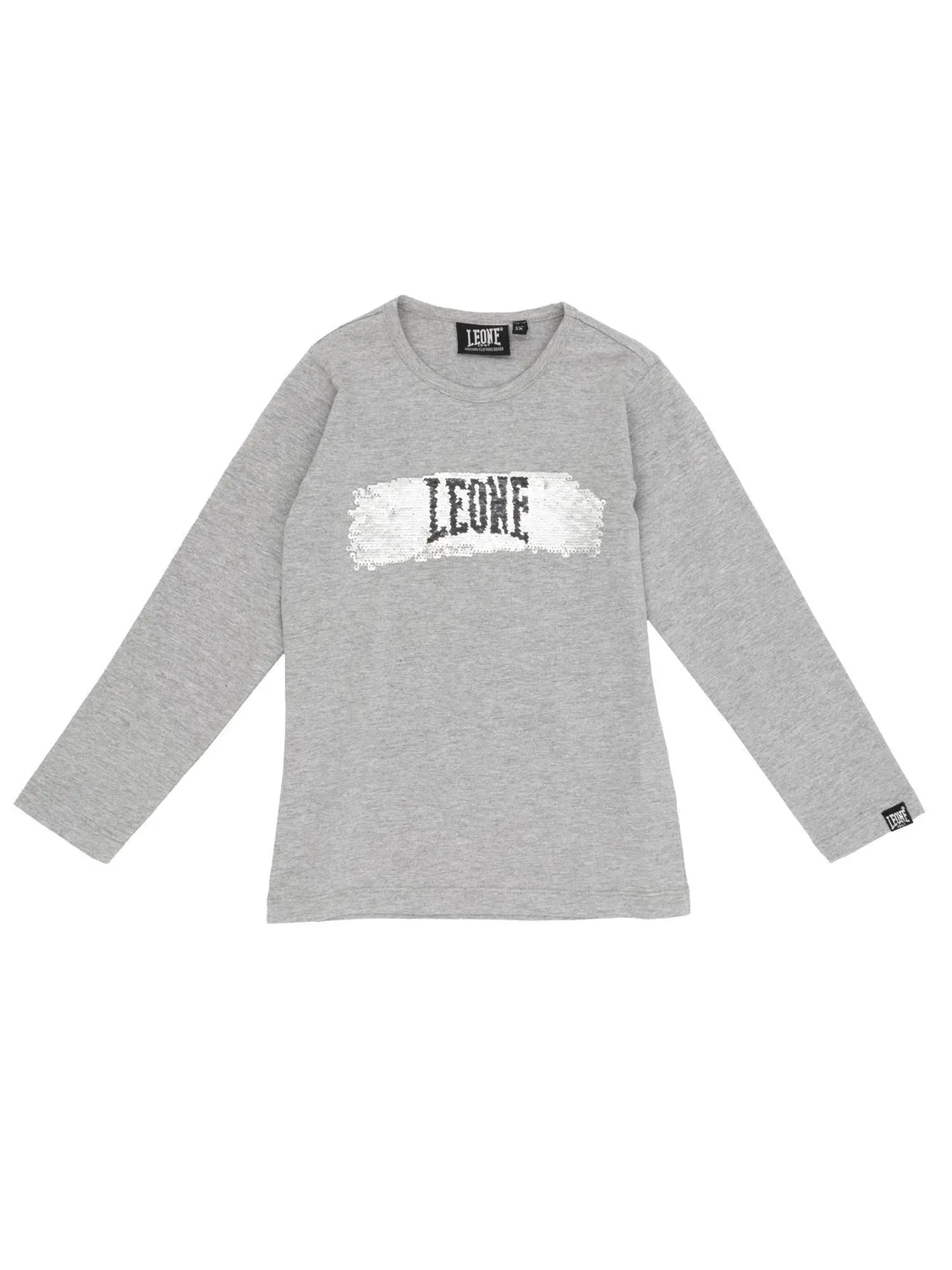 Детский лонгслив для девочек с пайетками Leone 1947 Apparel, Grau