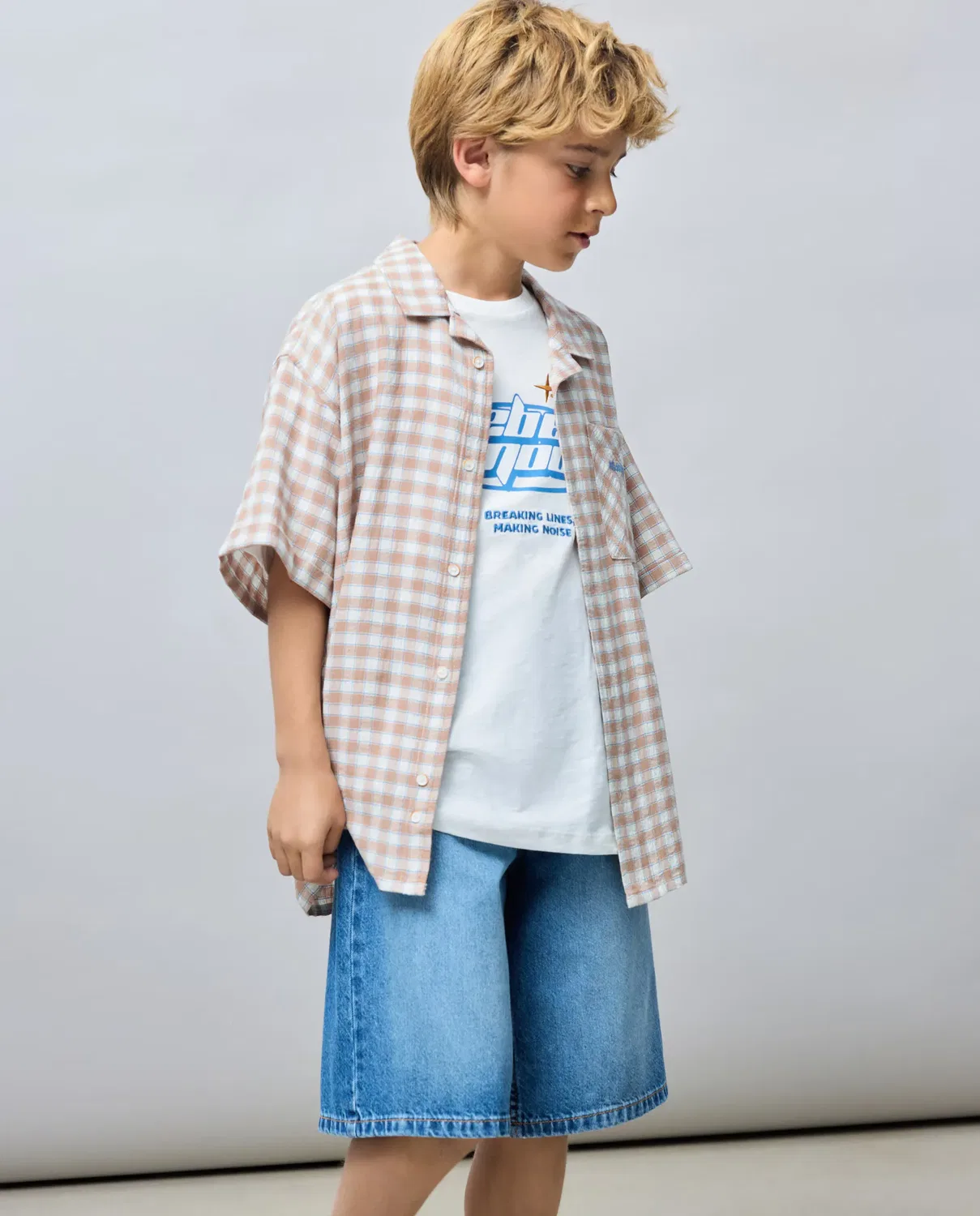 Детская рубашка с длинным рукавом с принтом Kids El Corte Inglés, Marrón