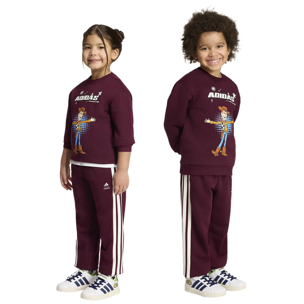 Детский спортивный костюм Toy Story Woody Adidas, цвет Maroon/Off White