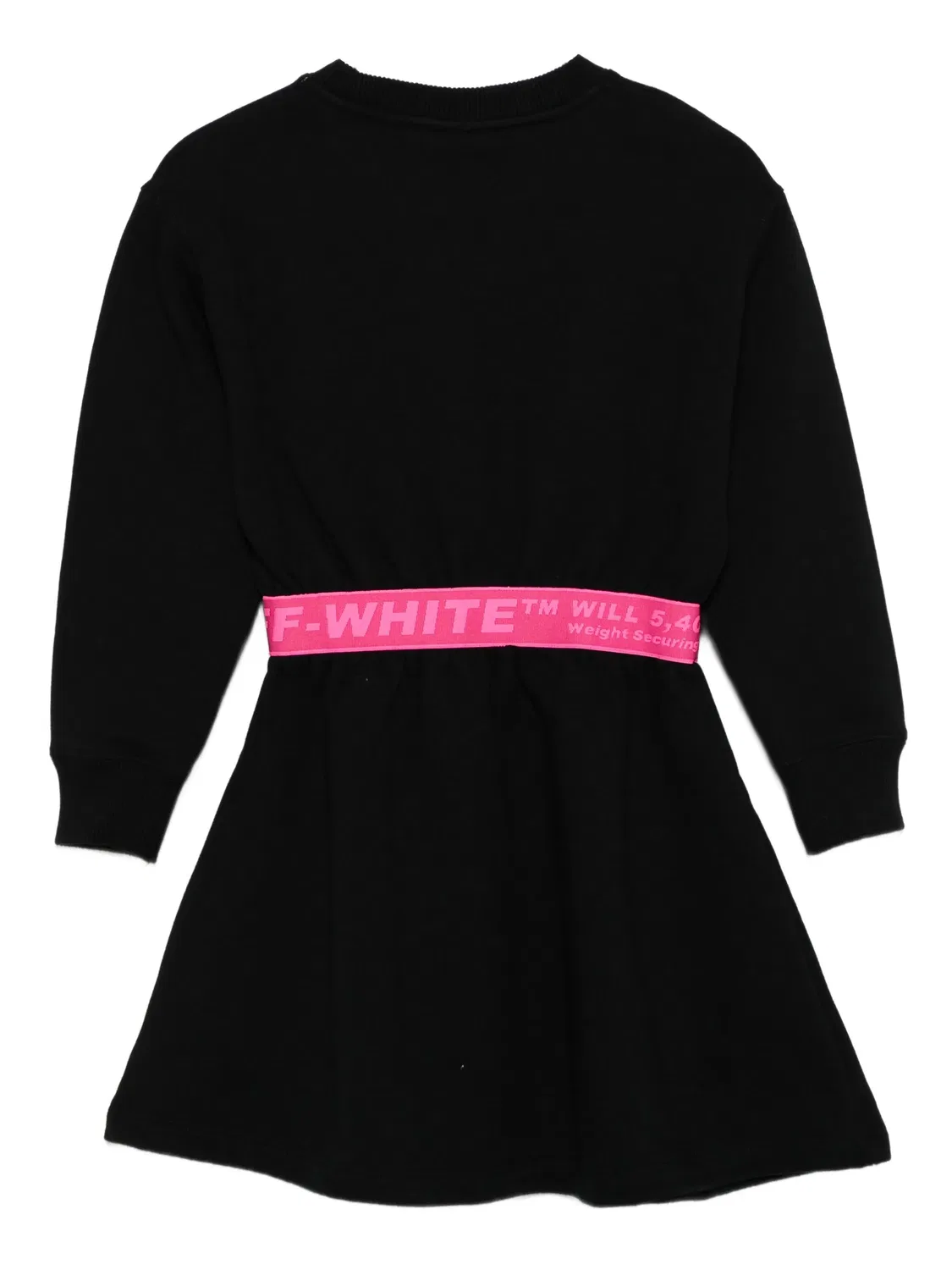 Платье с эластичным поясом и круглым вырезом OFF-WHITE, черный — фото 3