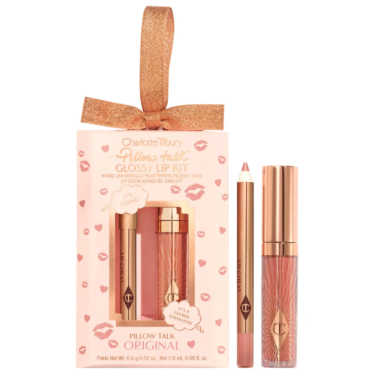 Набор миниатюрных блесков для губ Pillow Talk Glossy Lip Duos Charlotte Tilbury, Original