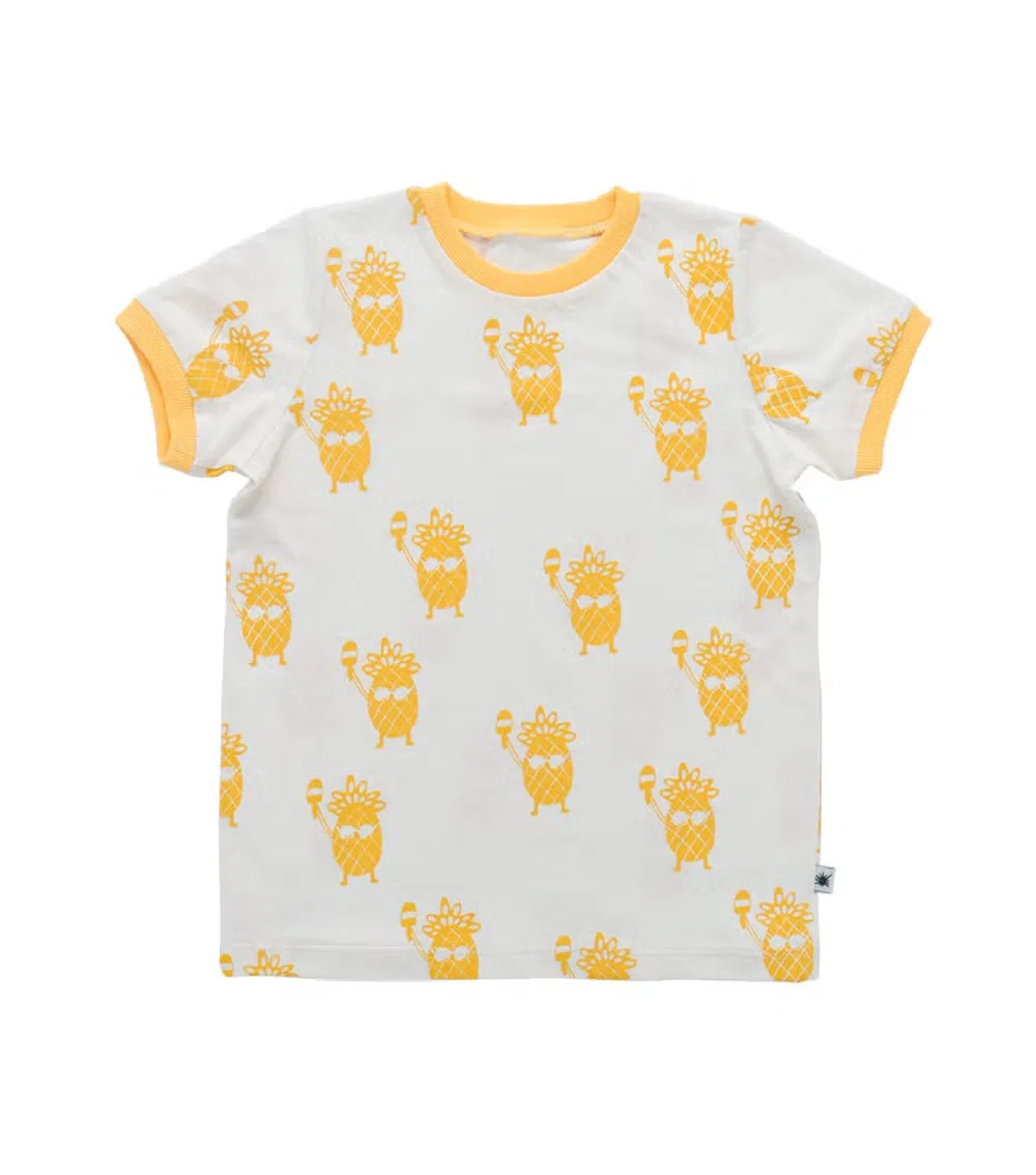 Футболка спортивная с контрастными швами Little Yucca The Mom Store, желтый — фото 2