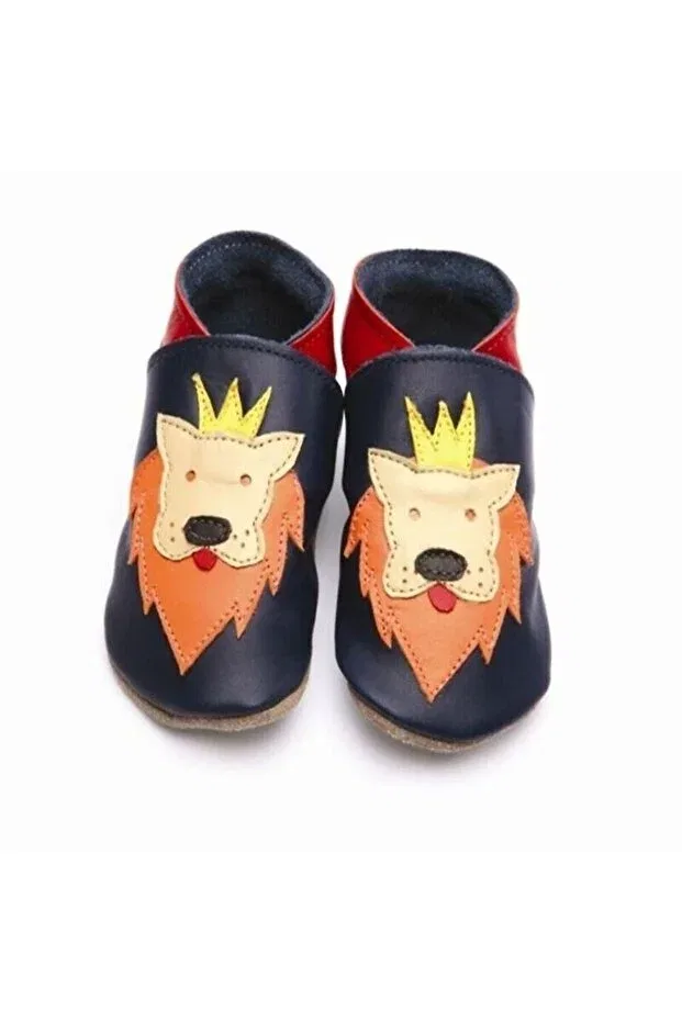 Детские туфли для мальчиков из натуральной кожи Starchild famous british brand lion king baby/kid genuine leather first step shoes Bebekmoda, Larcivert
