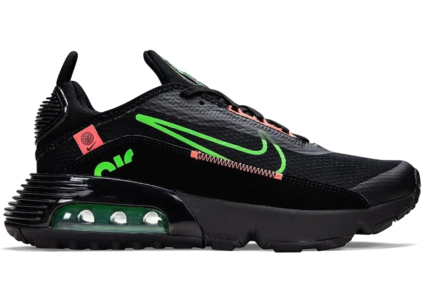 Детские кроссовки Lifestyle Nike Air Max 2090, Black/Green Strike/Flash Crimson