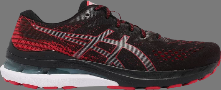 Кроссовки gel kayano 28 2e wide 'black electric red' Asics, черный - фото