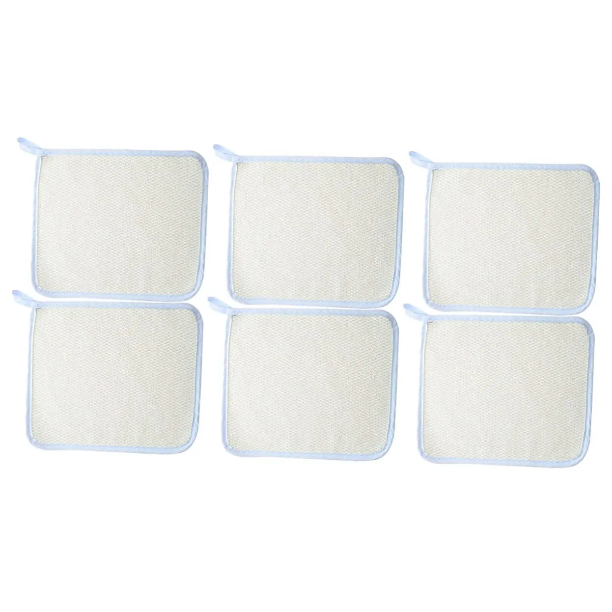 Мочалка для пилинга Zerodeko, 6 шт, 26x21 см, Beige