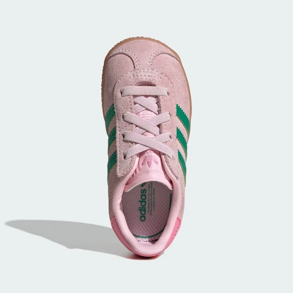 Детские кроссовки на шнурках с эластичной шнуровкой Gazelle Comfort Closure adidas — фото 4
