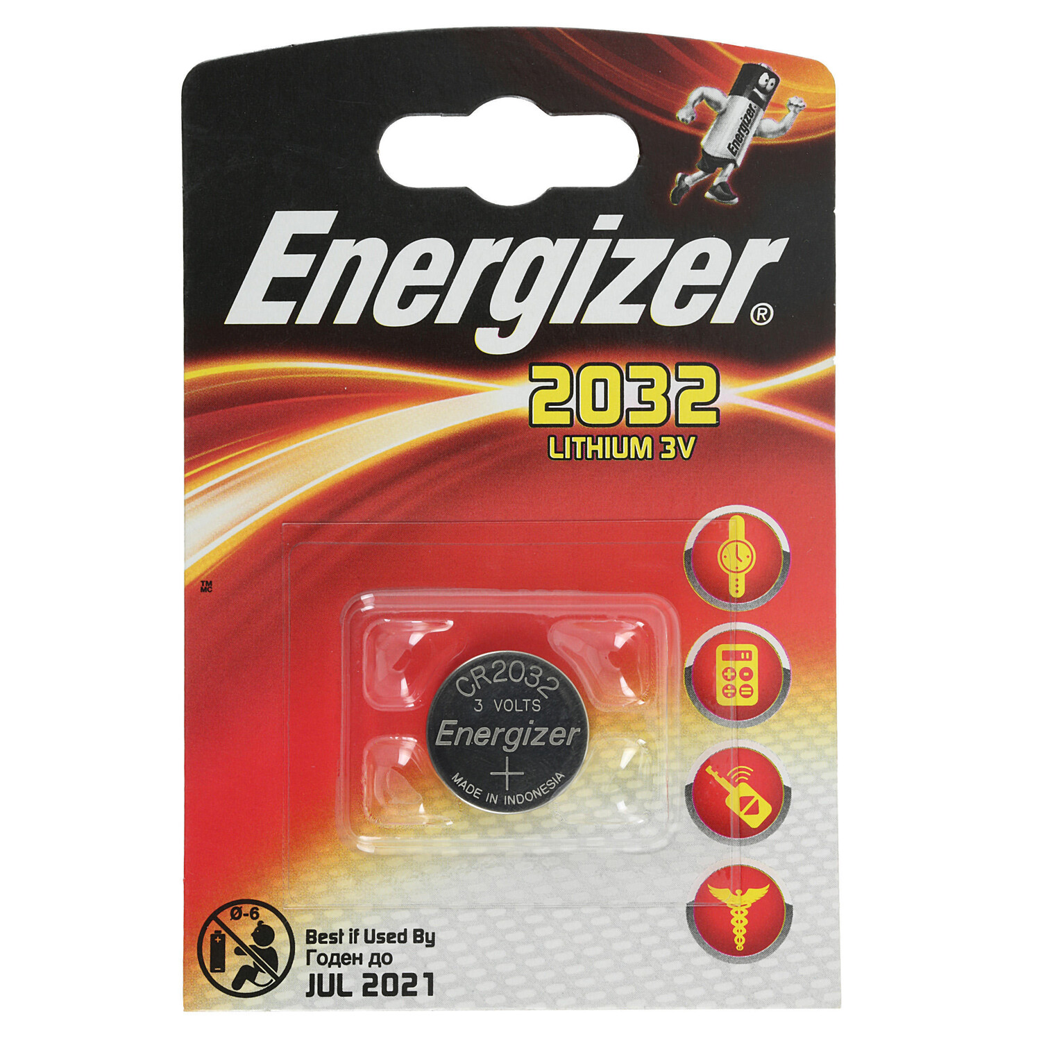 

Батарея Energizer CR2032, серебряный